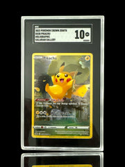 ‼️2023 POKEMON CROWN ZENITH GG30 PIKACHU HOLOGRAPHIC GALARIAN GALLERY GRADE 10💨