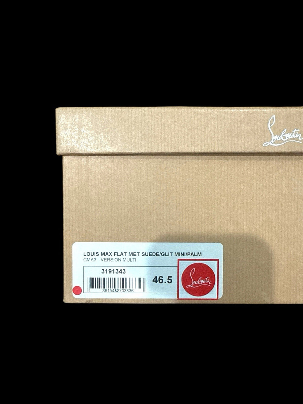 ‼️HARD TO FIND Christian Louboutin Louis Max Flat Suede/Glit Mini Palm 46.5~12.5