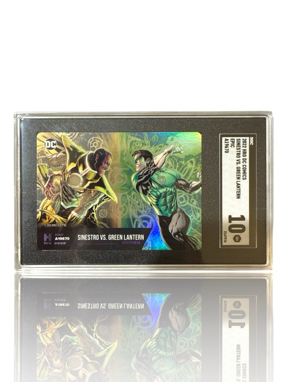 ‼️DC COMICS SINESTRO VS. GREEN LANTERN EPIC CARD GRADE 10! FAST SHIP~SHOOT OFFER