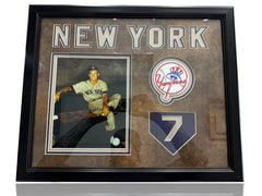 ⚠️Mickey Mantle Signed Photo, 22 X 18" Oversized~Custom NY Yankees Frame GFA COA