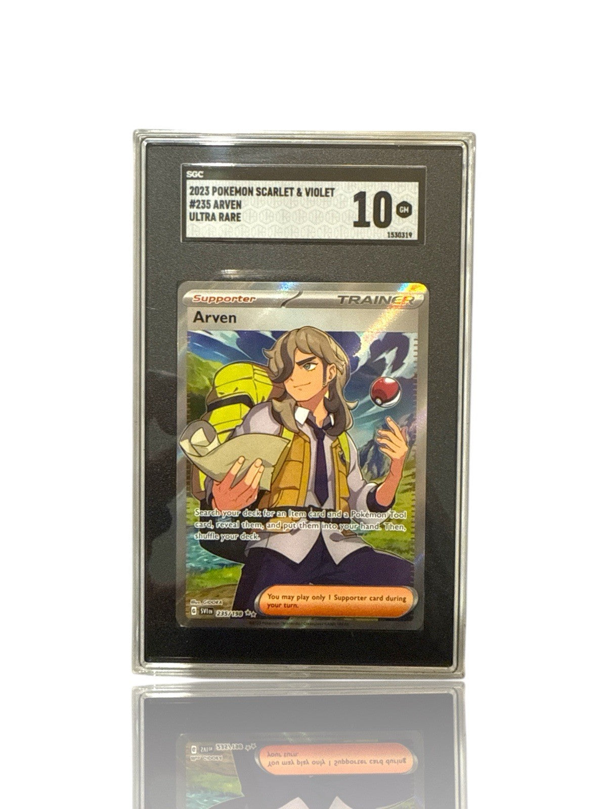 ‼️Pokemon Arven 235/198: Scarlet & Violet Base Set Holo GRADE 10~SAME DAY SHIP💨
