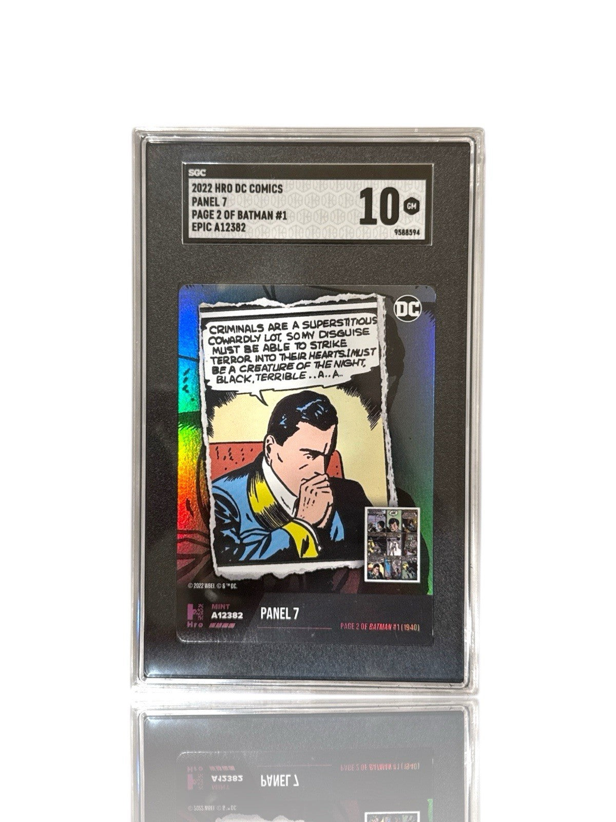 ‼️DC COMICS PANEL 7 PAGE 2 OF BATMAN #1 CARD GRADE 10! FAST SHIP~SHOOT OFFER💨