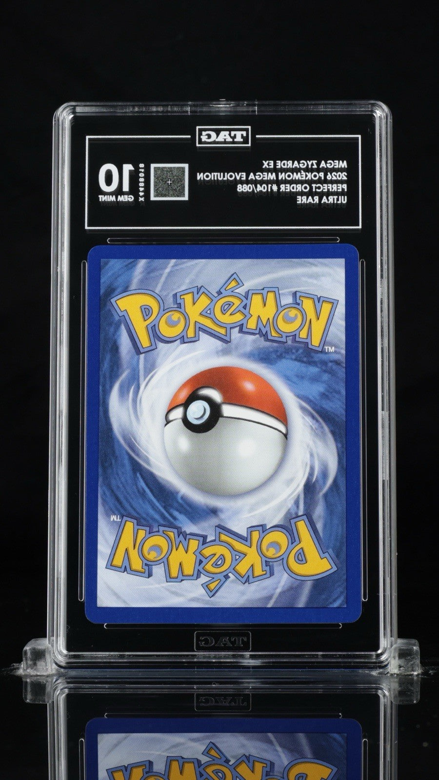 🚨 Mega Zygarde ex 104/088 Pokemon Perfect Order TAG GRADE 10~TOP RANK LOW POP💨
