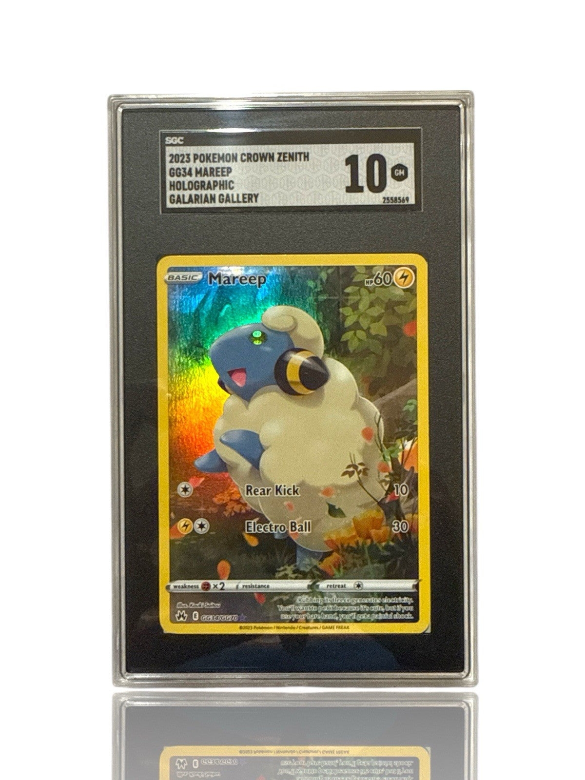 ‼️Pokemon Mareep GG34/GG70 Crown Zenith: Galarian Gallery Holo GRADE 10!💨