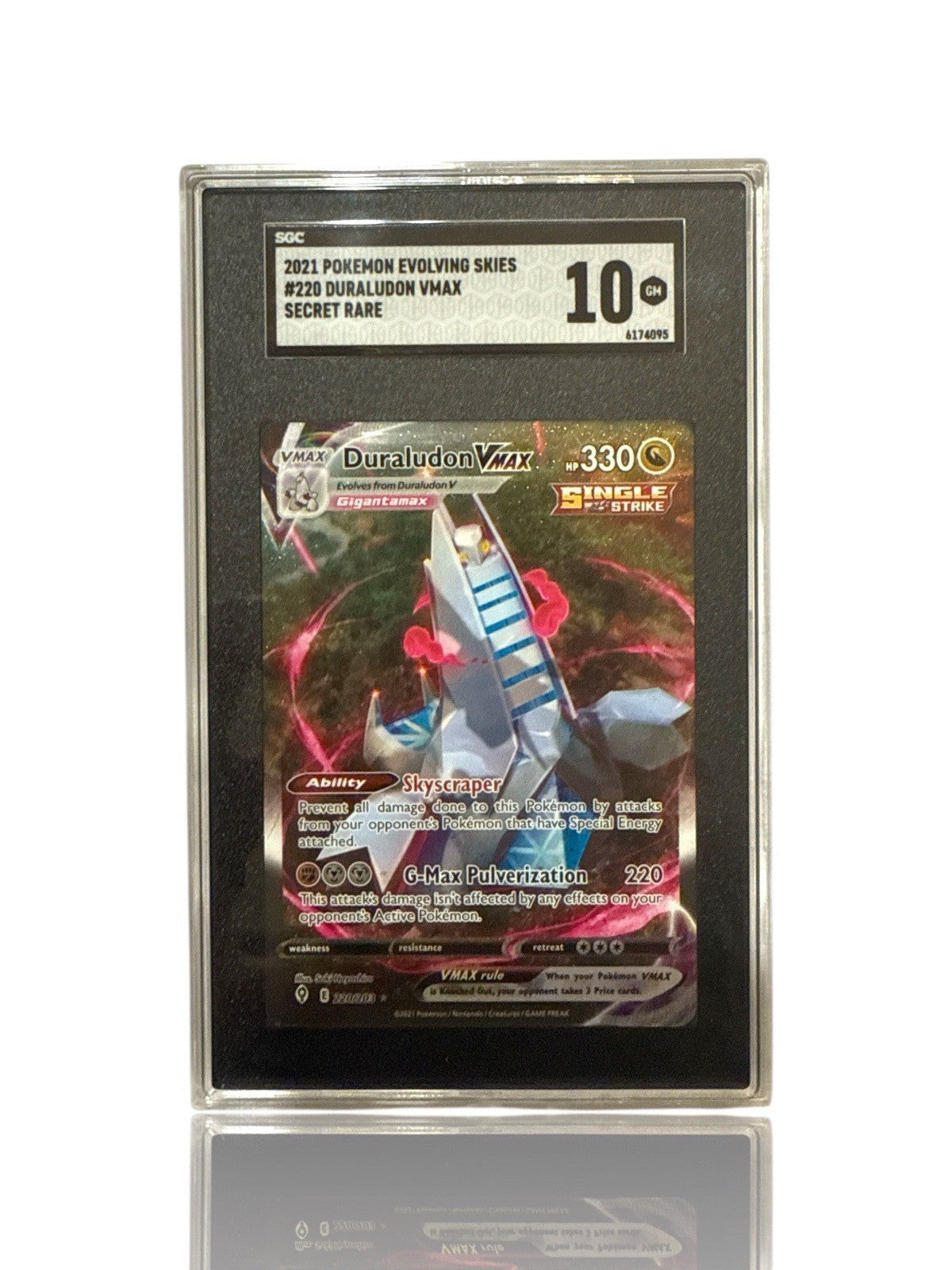 ‼️Pokemon Duraludon VMAX Alt Art Secret 220/203: Evolving Skies Holo GRADE 10!💨