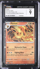 🔥 Flareon 167 Cosmos Holo Scarlet & Violet Promo GRADE 9! FAST SHIP SHOOT OFFER