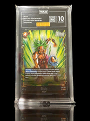 🚨 DBS~Fusion Saiyan's Pride - Broly FB08-087~TAG 10~PRISTINE GOLD DIAMOND MBA💎