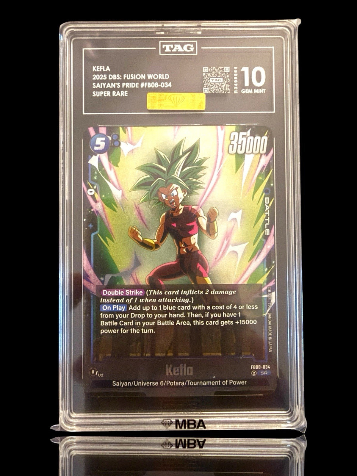 🚨 Kefla DBS~Fusion World Saiyan Pride TCG~TAG 10~PRISTINE GOLD DIAMOND MBA! 💎