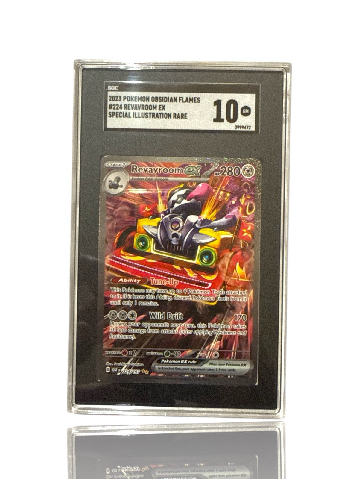 ‼️Pokemon Revavroom ex 224/197: Obsidian Flames Holo GRADE 10~SHOOT OFFER!💨