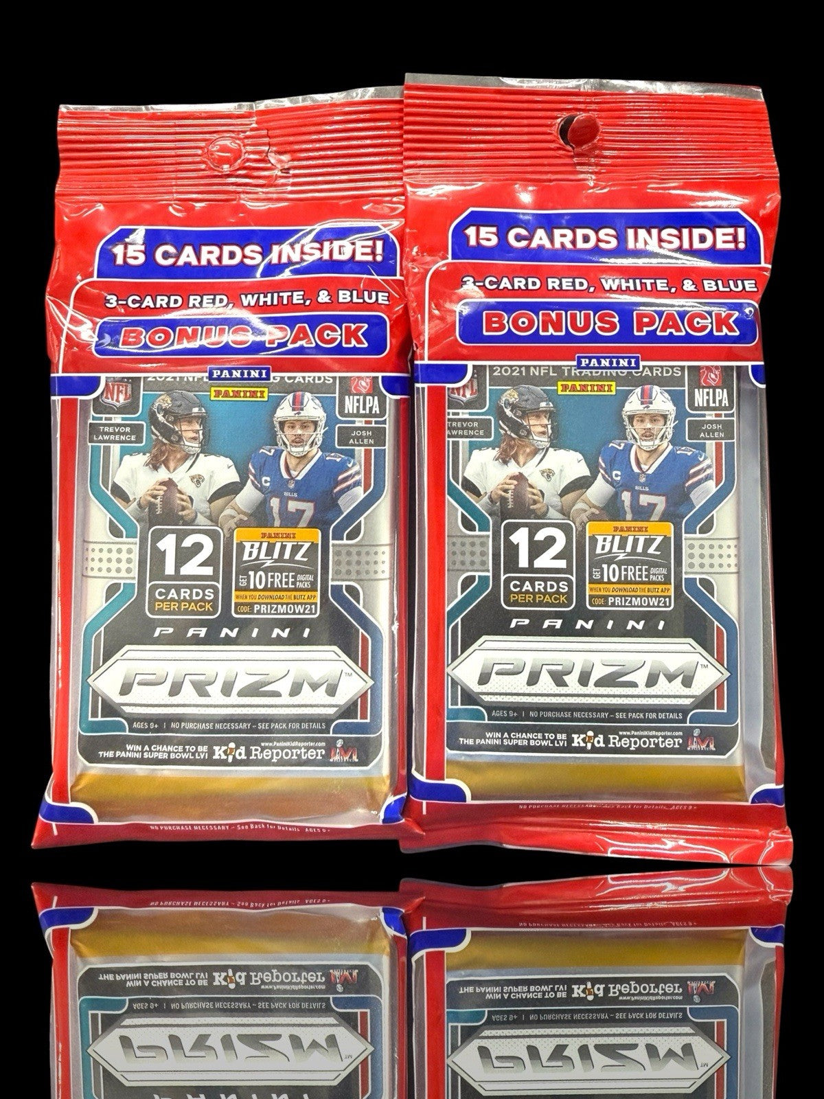 ⚠️ LOT OF 2~Panini 2021 Prizm Football Cello Bonus Pack~FAST SHIP SHOOT OFFER💨