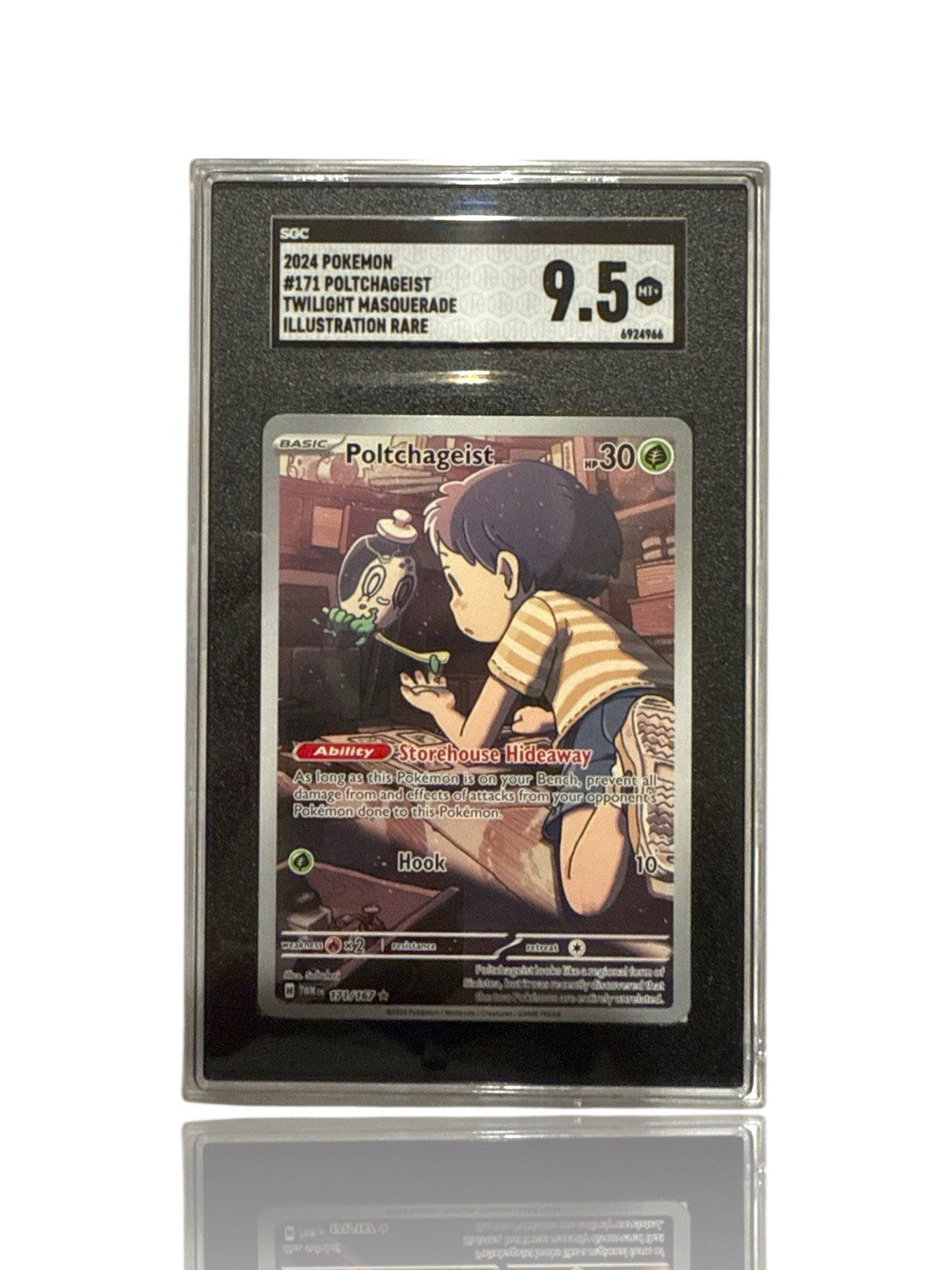 ‼️Pokemon Poltchageist 171/167: Twilight Masquerade Holo GRADE 9.5~SHOOT OFFER💨