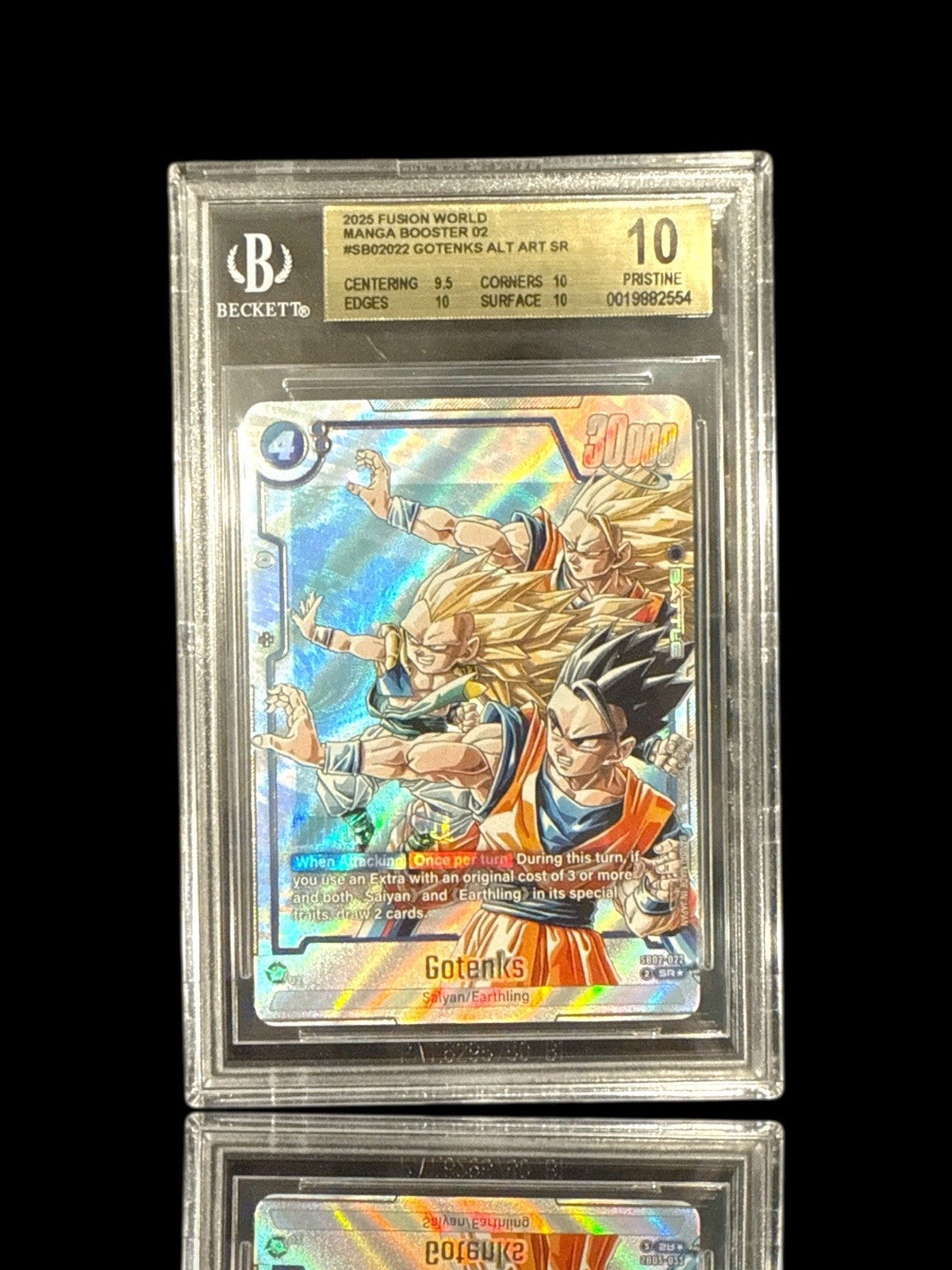 ‼️2025 FUSION WORLD MANGA  #SB02022 GOTENKS ALT ART SR BGS 10 PRISTINE! 💎