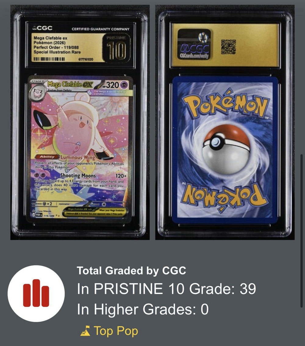 🌀 Mega Clefable ex 119 Perfect Order Holo~ PRISTINE 10 GOLD LABEL TOP POP💨