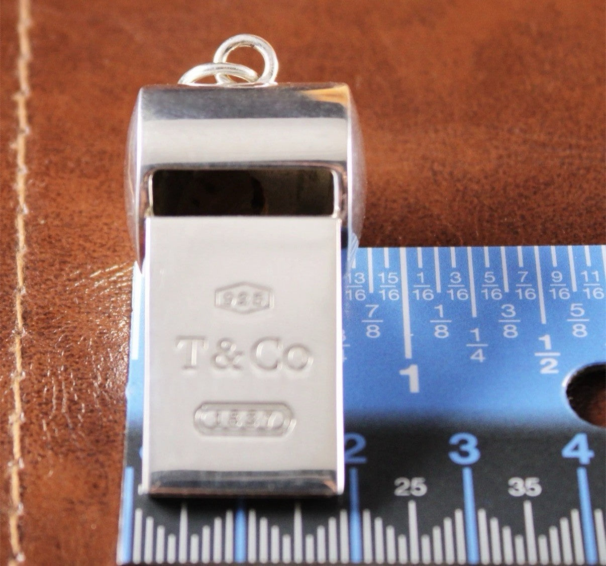 ⚠️ TIFFANY & CO.  Whistle Pendant 1837 Collection Sterling Silver 2 1/16" Length