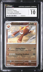 ‼️Darmanitan PokeBall 014 Black Bolt Holo GRADE 10! SAME DAY SHIP~SHOOT OFFER!💨