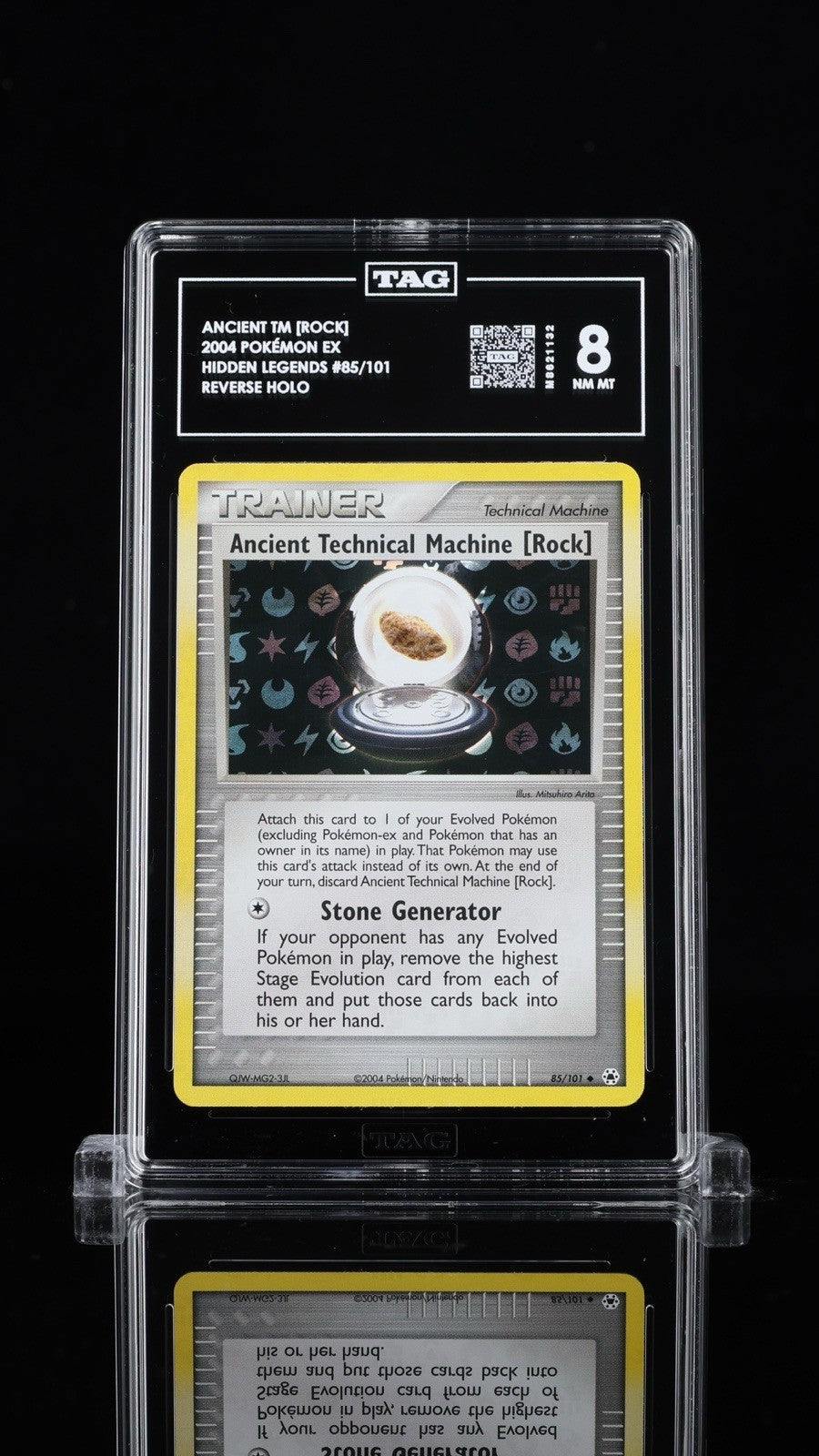 🔥 Ancient Technical Machine [Rock] 85/101 Hidden Legends Reverse Holo~ TAG 8💨