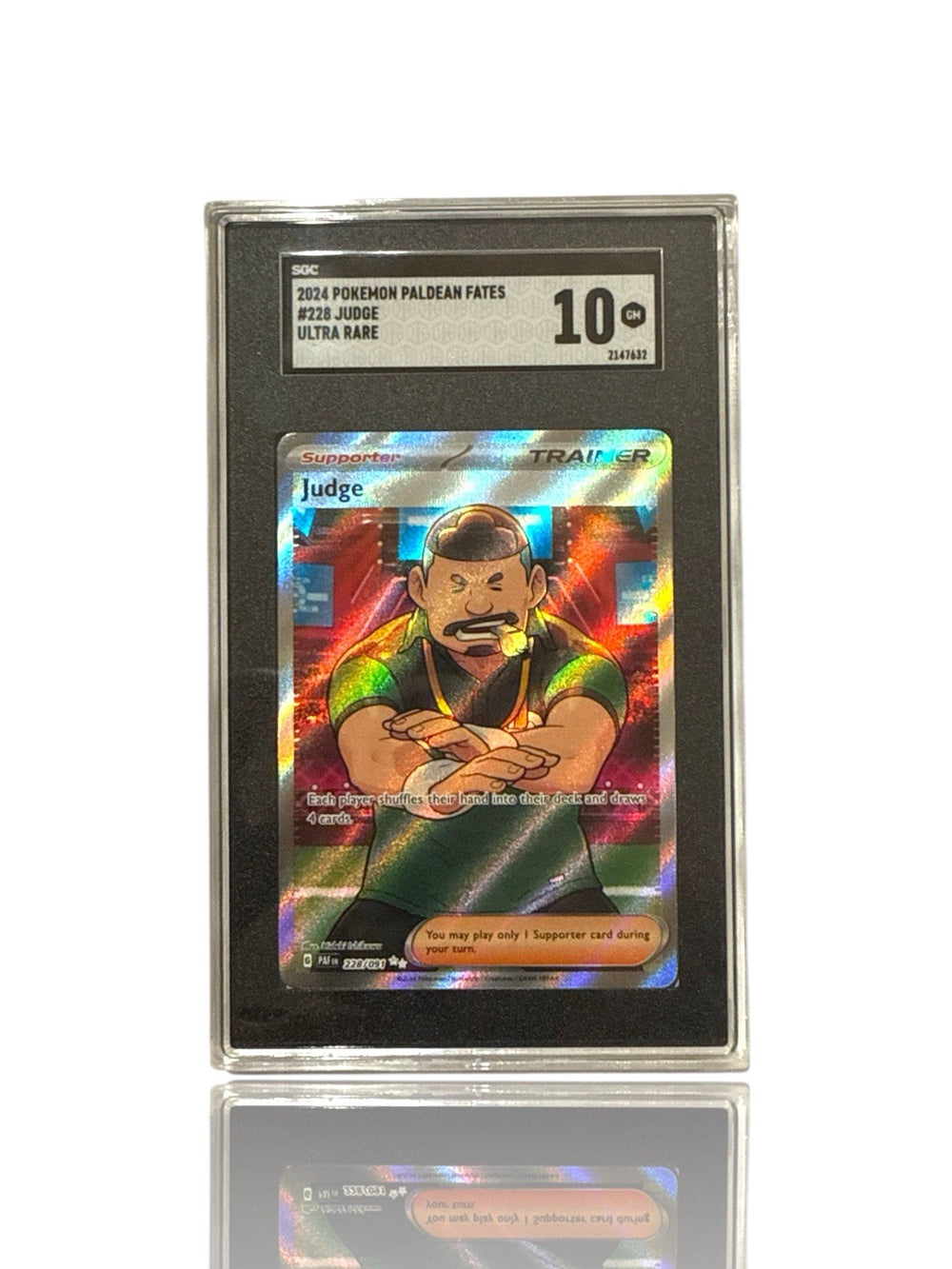 ‼️Pokemon Judge 228/091: Paldean Fates Holo GRADE 10! FAST SHIP~SHOOT OFFER!💨