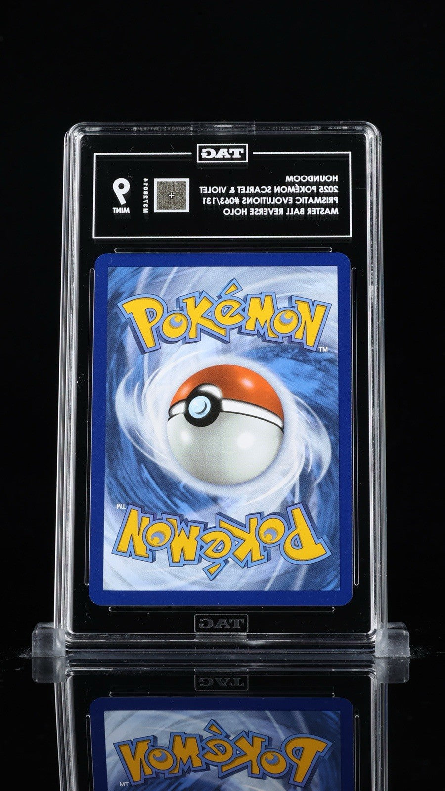 ‼️HOUNDOOM 2025 POKÉMON SCARLET PRISMATIC EVOLUTIONS #063 MASTER BALL TAG 9!💨
