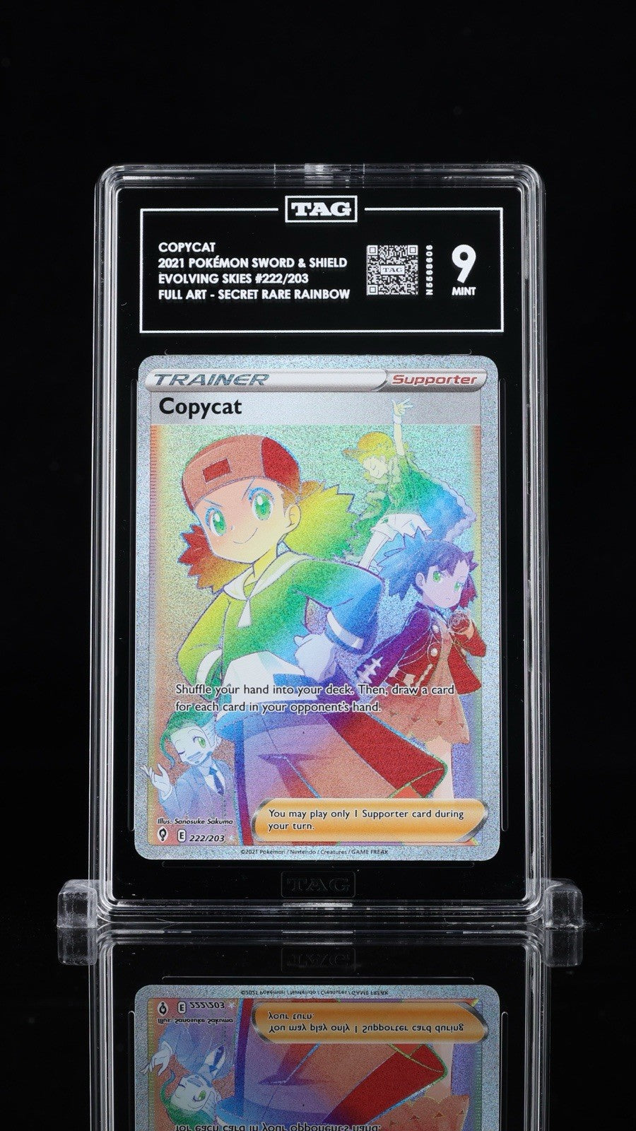 ‼️COPYCAT #222~ 2021 POKEMON EVOLVING SKIES~ TAG GRADE 9~ SHOOT OFFER💨