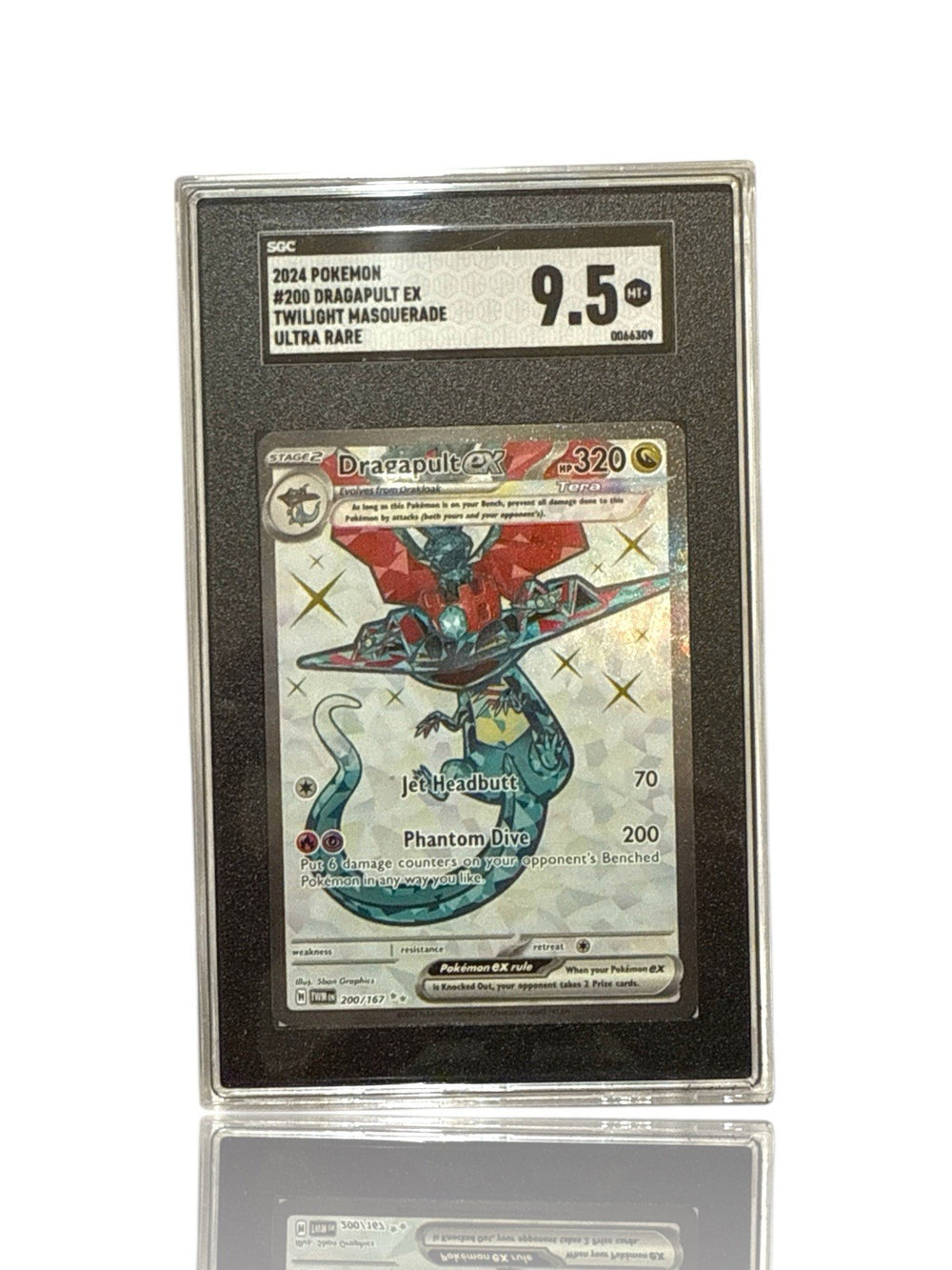‼️Pokemon Dragapult ex 200/167: Twilight Masquerade Holo GRADE 9.5! FAST SHIP💨