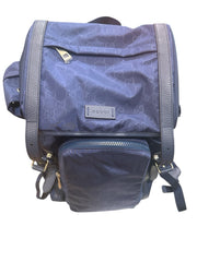 🌟NEW GUCCI Blue Medium Nylon & Leather Guccissima Backpack~SHOOT OFFER!💨