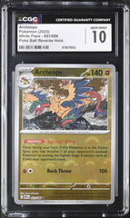 💎Pokemon Archeops PokeBall #051 White Flare GRADE 10~SAME DAY SHIP~SHOOT OFFER