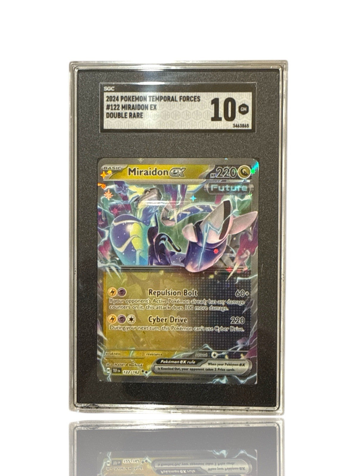 ‼️Pokemon Miraidon ex 122/162: Temporal Forces Holo GRADE 10~FAST SHIPPING!💨