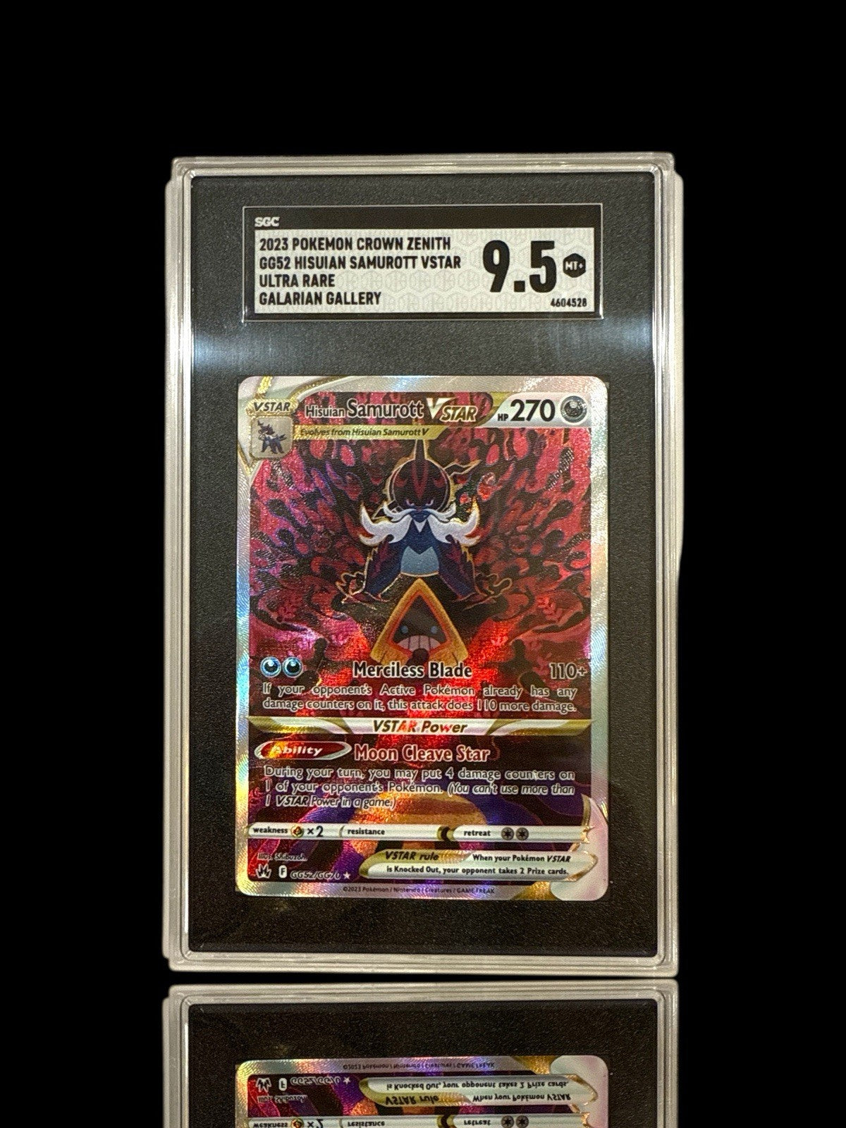 ‼️Hisuian Samurott VSTAR GG52 Crown Zenith GRADE 9.5! SHIPS FAST~SHOOT OFFER💨