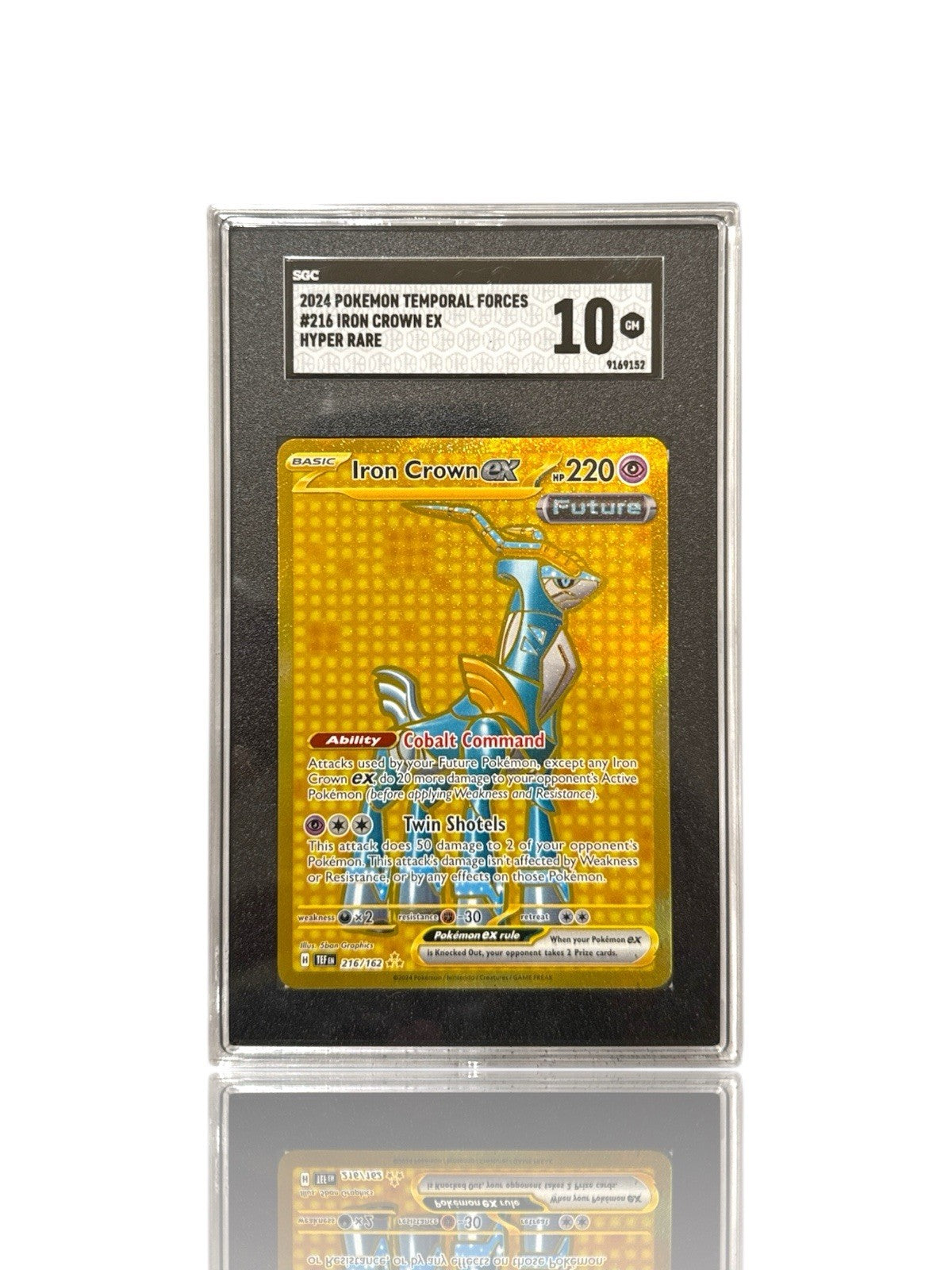 ‼️Pokemon Iron Crown ex 216/162: Temporal Forces Holo GRADE 19~ SHOOT OFFER!💨