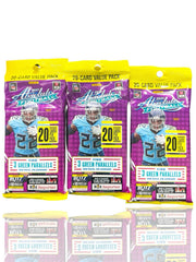 ⚠️LOT OF 3~Panini Absolute Football Sports Trading Card Pack 20 Card Fat Pack!💨