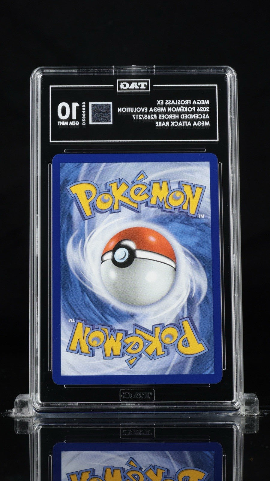 💎 Mega Froslass ex #265 POKEMON Ascended Heroes Holo TAG GRADE 10 TOP RANKED!💨