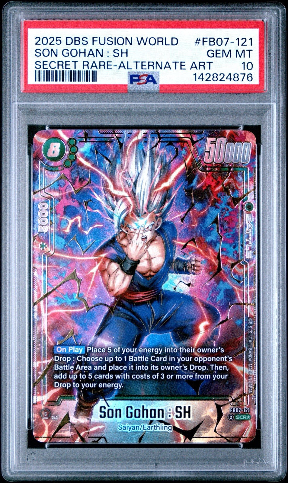 💎 Dragon Ball Fusion World Son Gohan Secret Alt Art FB07-121~ PSA GRADE 10!💨
