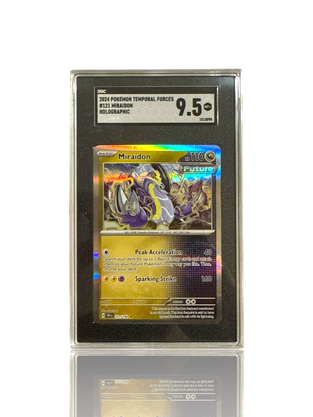 ‼️Pokemon Miraidon #121 Temporal Forces Holo GRADE 9.5! FAAT SHIP~SHOOT OFFER💨