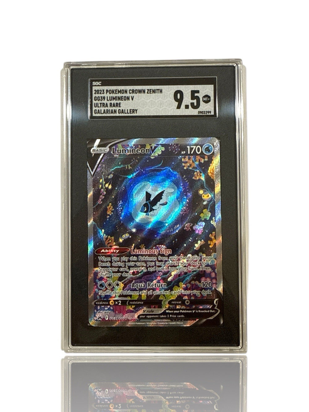 ‼️POKEMON Lumineon V #GG39~Crown Zenith~ GRADE 9.5! SHIP SAME DAY~ SHOOT OFFER💨