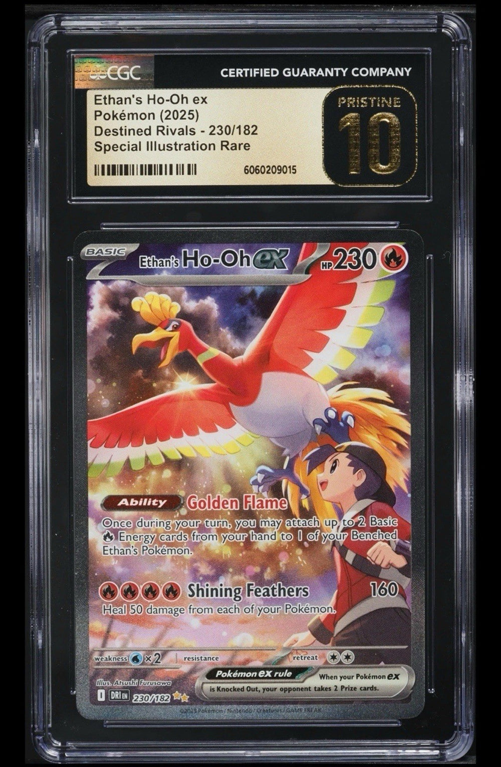 ‼️2025 Pokemon SV Destined Rivals SIR Ethan's Ho-Oh ex #230 CGC 10 PRISTINE💨