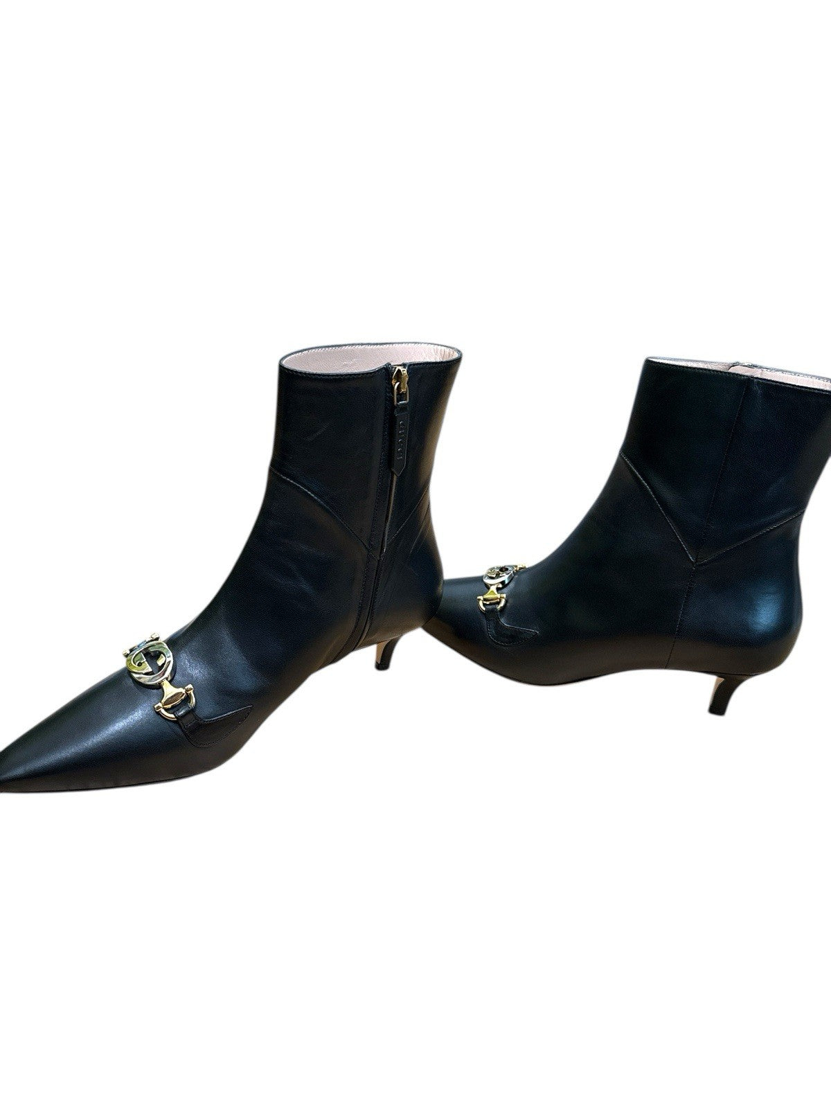 ‼️BRAND NEW IN BOX Gucci Zumi Nappa Charlotte Nero Black Leather Boots~SIZE 38+