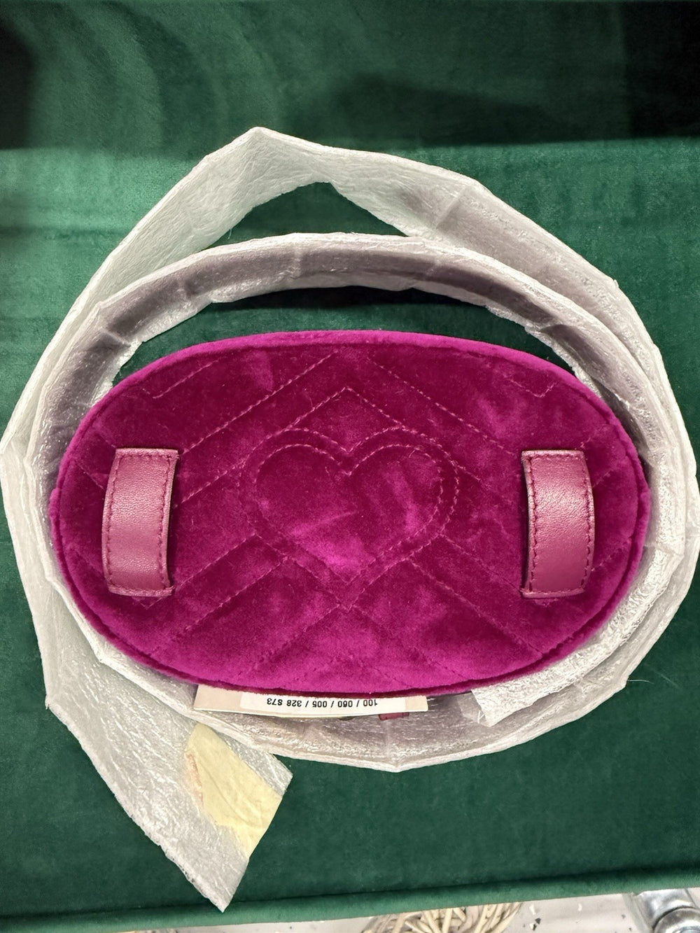 ⚠️ NEW RARE W/ TAGS~Gucci Marmont Belt Belt Bag Velvet Fuscia RETAIL IS $980💨