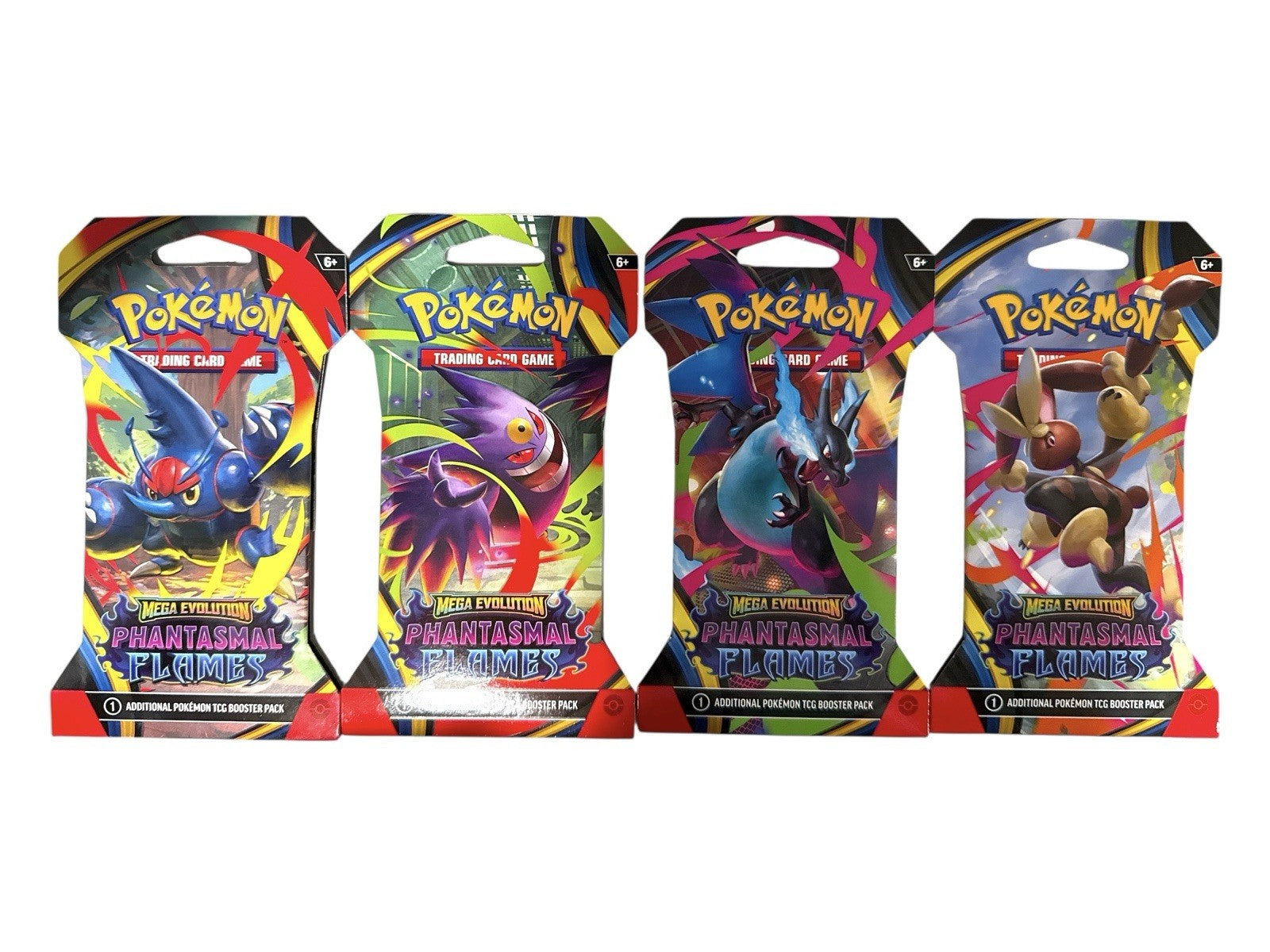 ‼️POKEMON PHANTASMAL FLAMES SLEEVED BOOSTER ART SET~(4)~FAST SHIP~SHOOT OFFER!💨