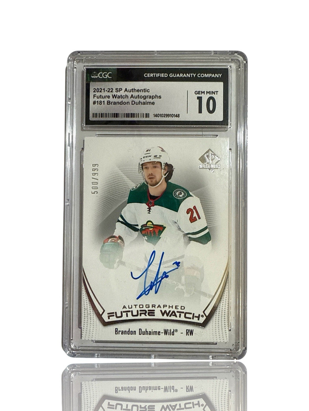 ‼️2021-22 SP Authentic AUTO Future Watch Brandon Duhaime #181~ GRADE 10!💨