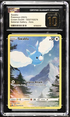 ‼️Swablu GG27 Crown Zenith Galarian Gallery GRADE 10 PRISTINE GOLD LABEL TOP POP