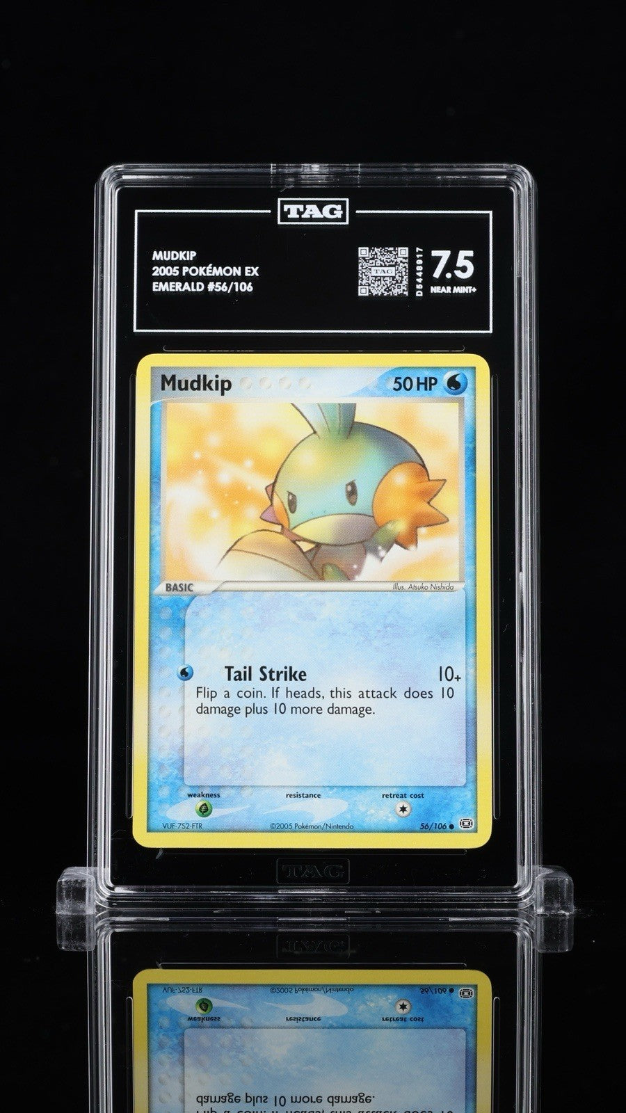 ⚠️ Mudkip 56/106 Pokemon EX Emerald Regular~TAG 7.5~FAST SHIP SHOOT OFFER!💨