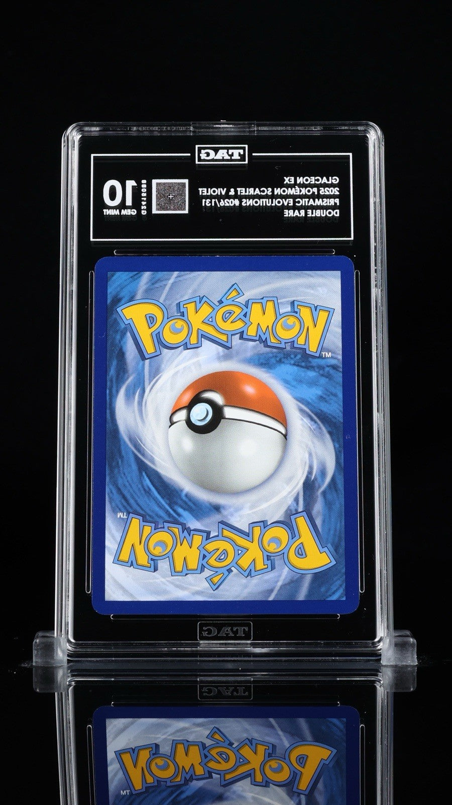 ‼️GLACEON EX 2025 POKÉMON SCARLET PRISMATIC EVOLUTIONS #026 DOUBLE RARE TAG 10💨
