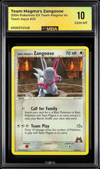 ⚠️ ZANGOOSE~ 2004 POKEMON EX TEAM MAGMA VS TEAM AQUA #23~ MBA GRADE 10 POP  1!💨