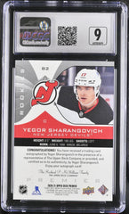 ‼️2020-21 UD Premier Rookies Yegor Sharangovich #82 Silver GRADE 10~POP 1!💨