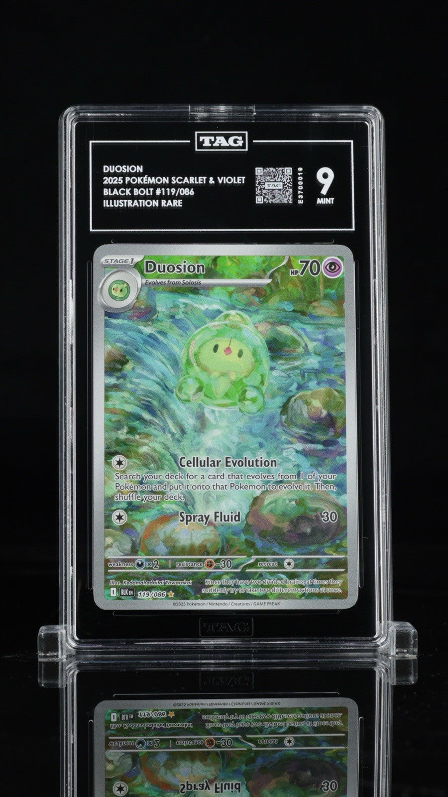 💚Duosion 119/086: Black Bolt Holo TAG GRADE 9! SAME DAY SHIP~ SHOOT OFFER!💨