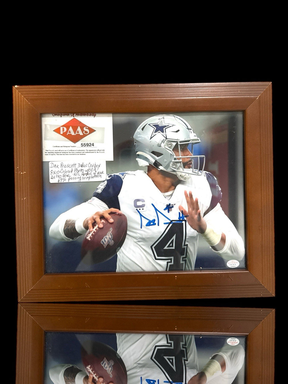 ‼️Dak Prescott Signed Photo COA Dallas Cowboys Autograph 12x8 Framed SHOOT OFFER