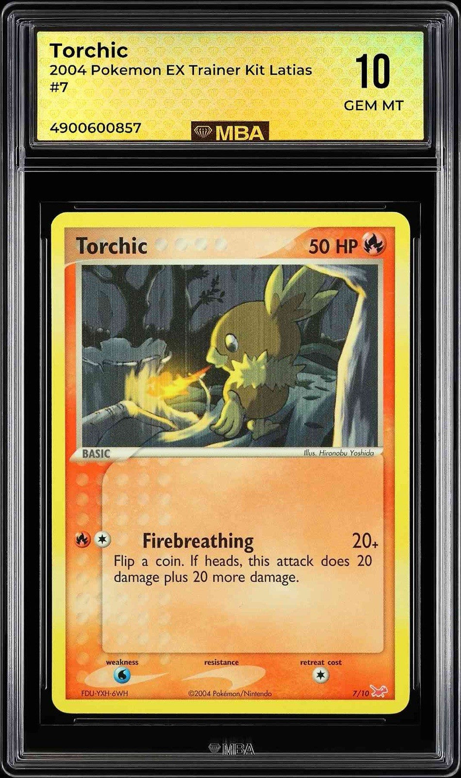 ⚠️ Torchic 7/10 EX Trainer Kit Latias & Latios~ MBA GRADE 10~POP 1~SHOOT OFFER💨