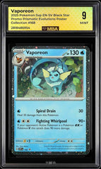 ⚠️ 2025 POKEMON SVP BLACK STAR COSMO #168 VAPOREON~MBA 9~FAST SHIP SHOOT OFFER💨