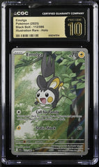 💎 Emolga 112/086 Black Bolt Holo GRADE 10 PRISTINE GOLD LABEL TOP POP 11!💨