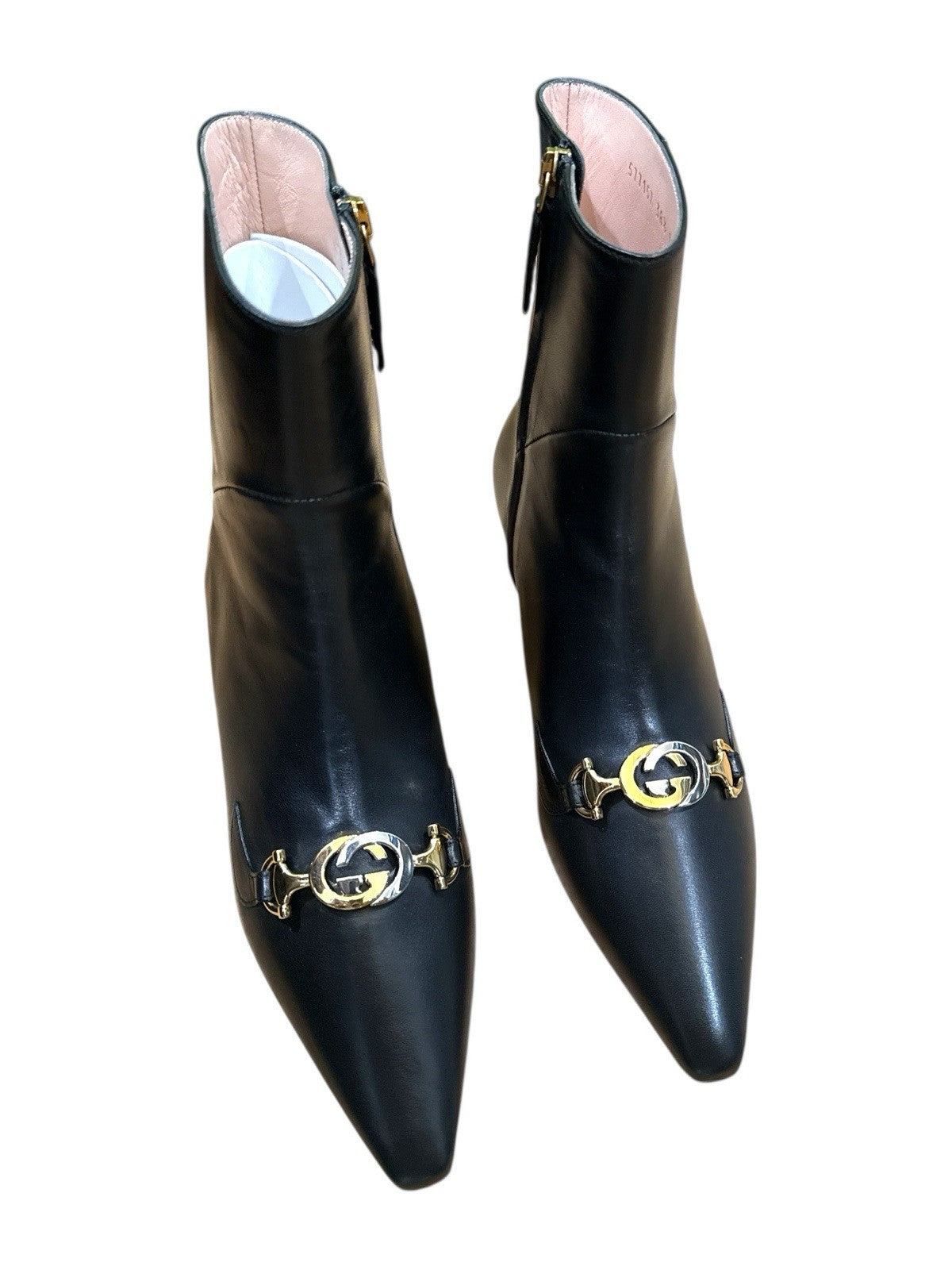 ‼️BRAND NEW IN BOX Gucci Zumi Nappa Charlotte Nero Black Leather Boots~SIZE 38+